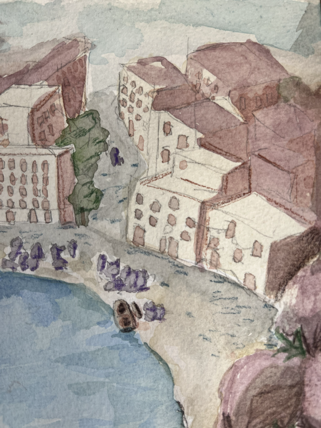 Long Awaited Watercolor Harbor Art Print