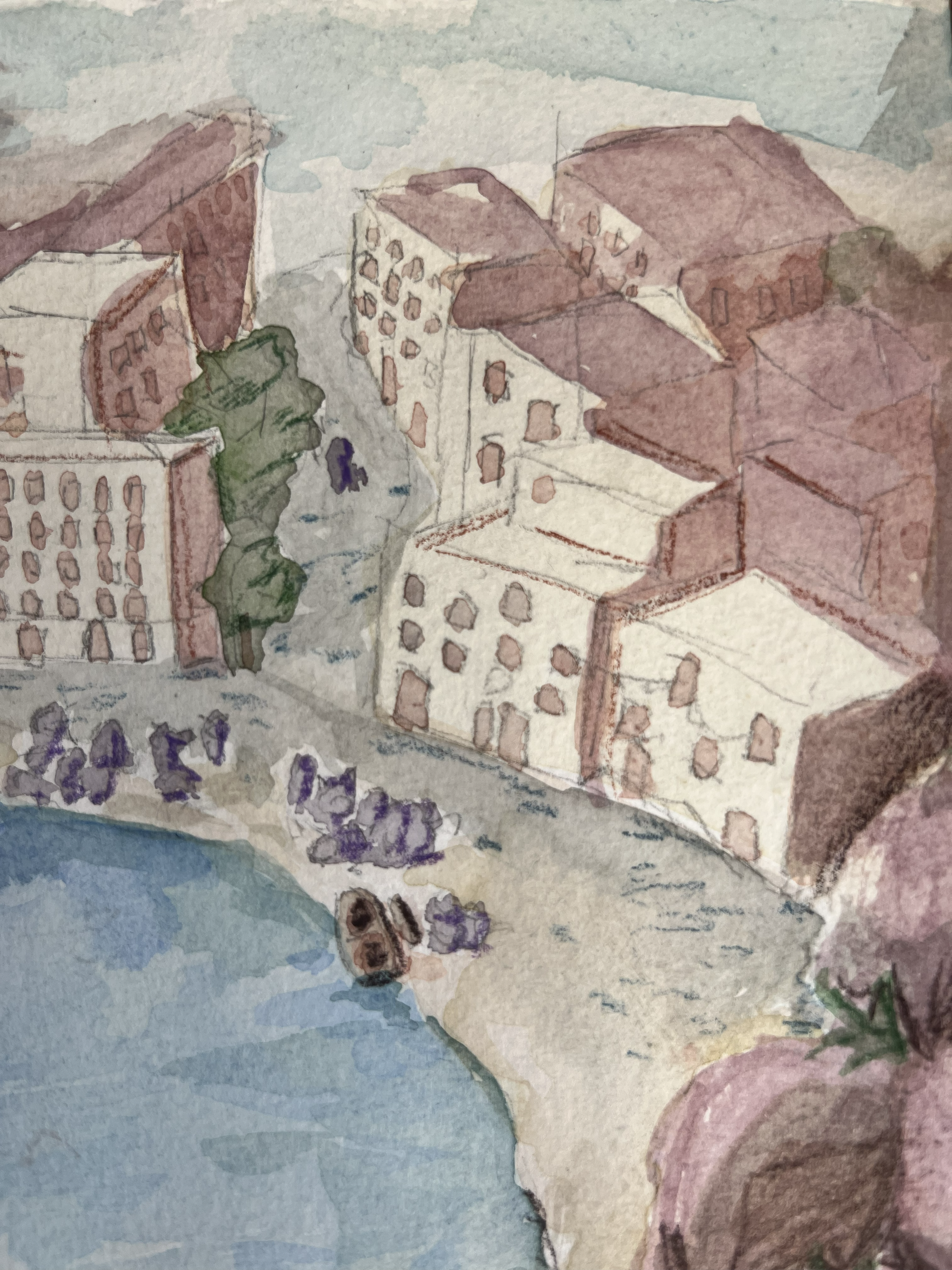Long Awaited Watercolor Harbor Art Print