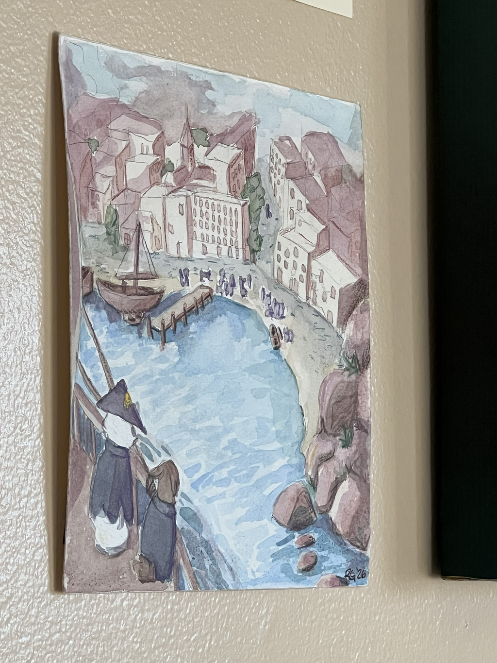 Long Awaited Watercolor Harbor Art Print