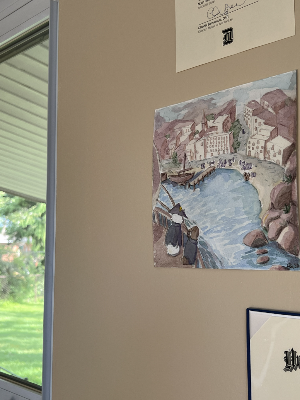 Long Awaited Watercolor Harbor Art Print